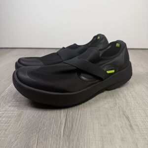 Oofos Oomg Fibre Low Shoes Men's Size 14 Black Mesh Slip On Recovery Sneaker A